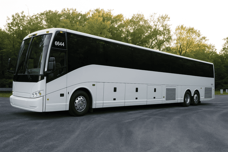 exterior of Elk Grove Minibus Company coach bus