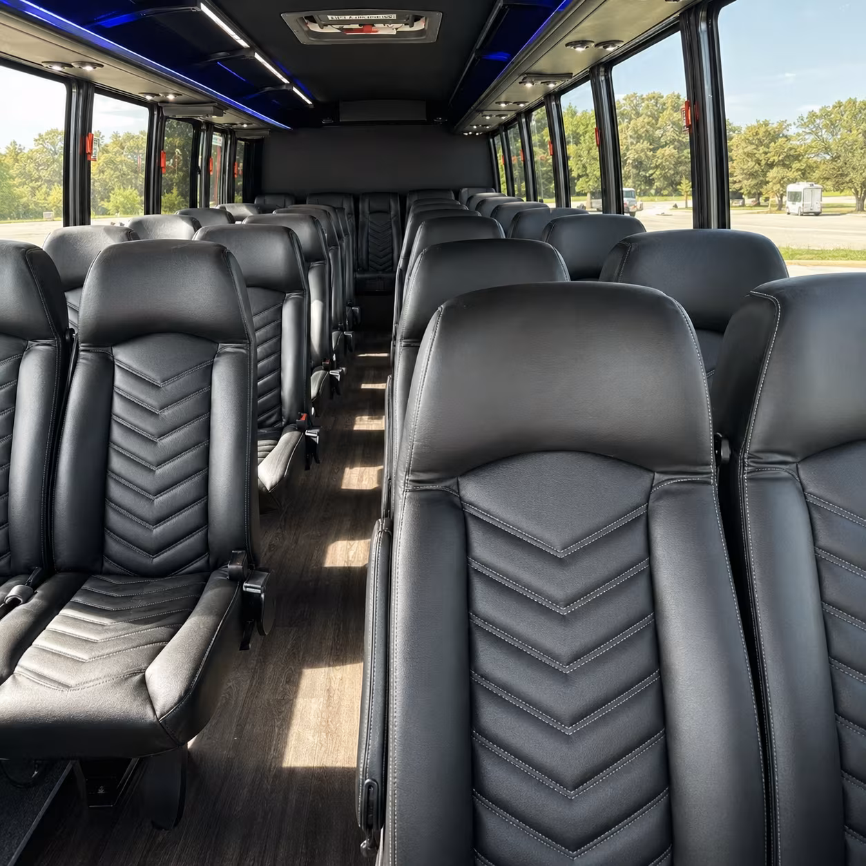elk grove 25 passenger minibus interior