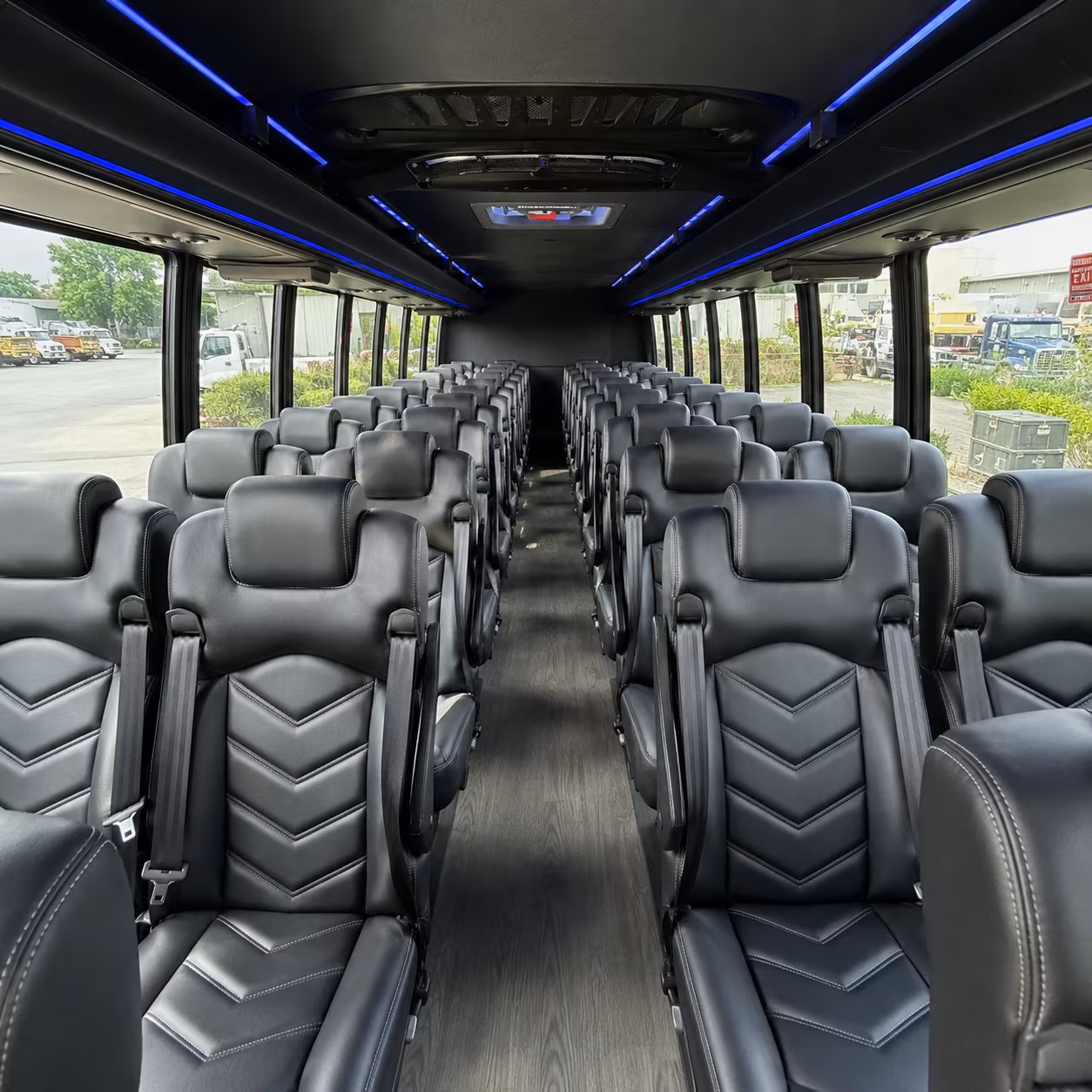 elk grove 28 passenger minibus interior