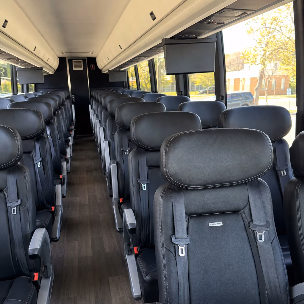 elk grove 45 passenger charter bus inside