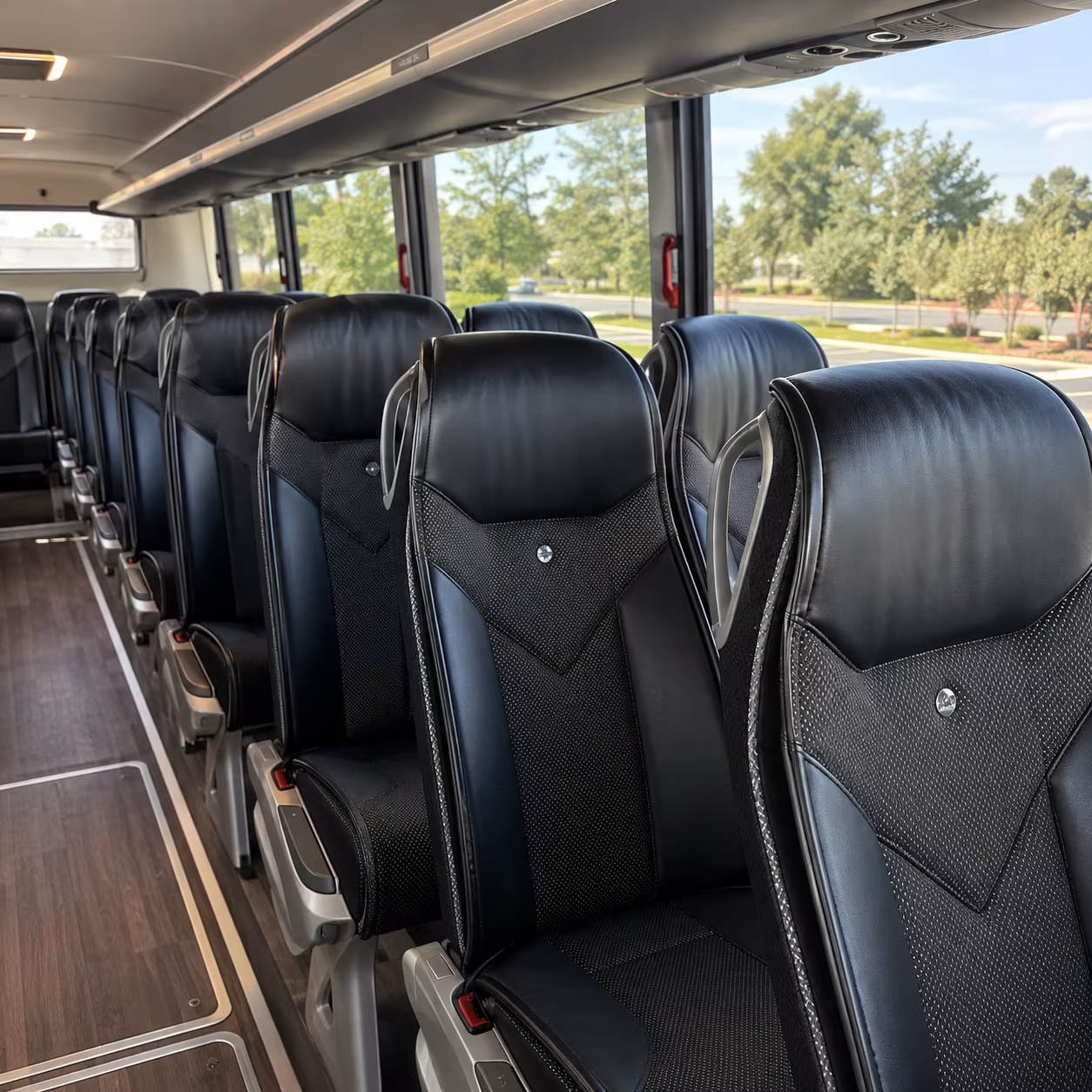 elk grove 45 passenger charter bus interior