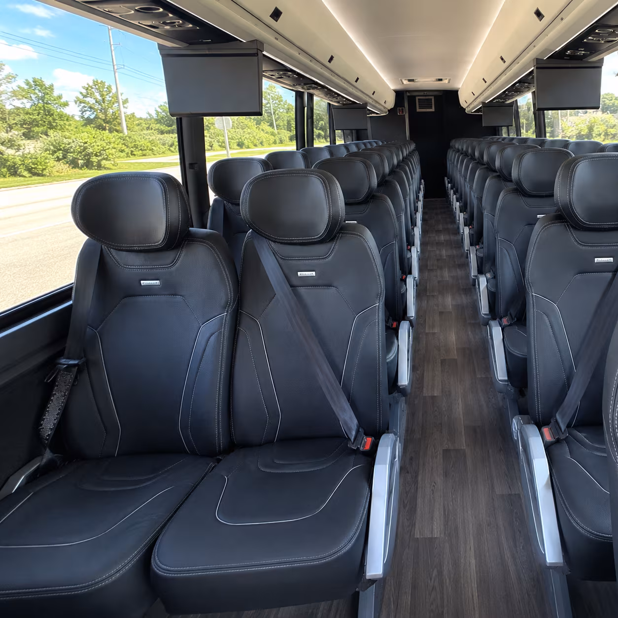 elk grove 47 passenger charter bus inside