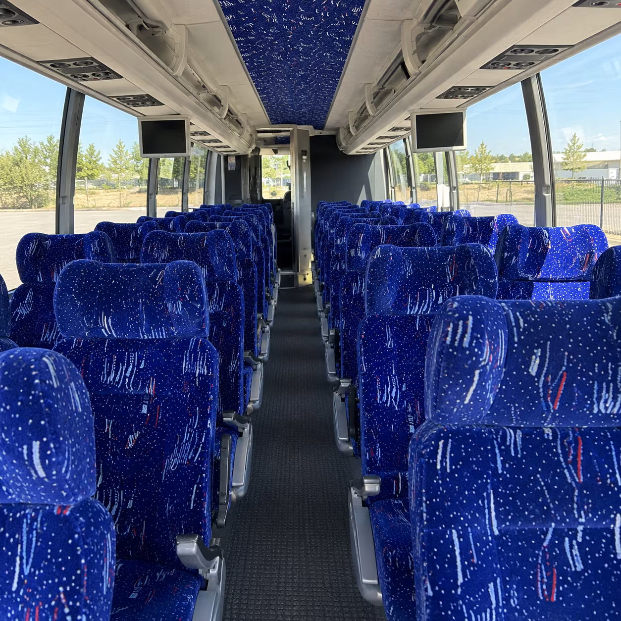 elk grove 54 passenger charter bus interior