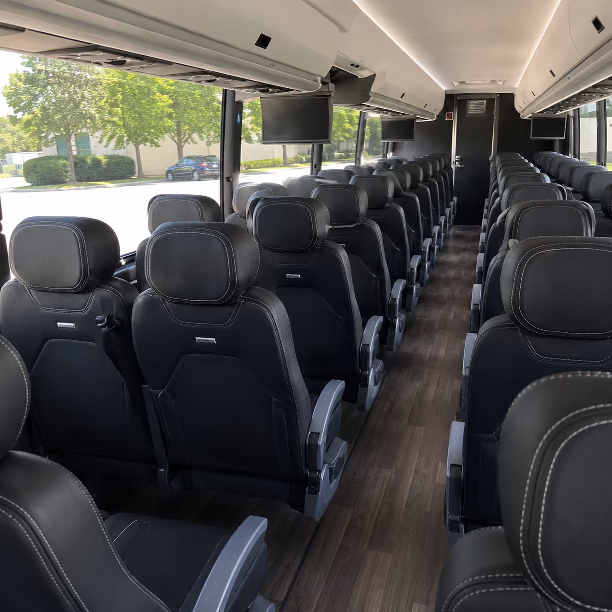 elk grove 56 passenger charter bus interior